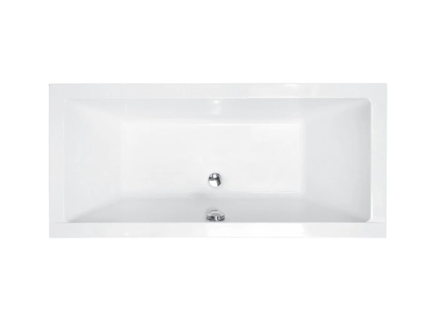 KOLMAN Badewanne Rechteck Quadro Acryl weiß mit Ablaufgarnitur - Bild 3