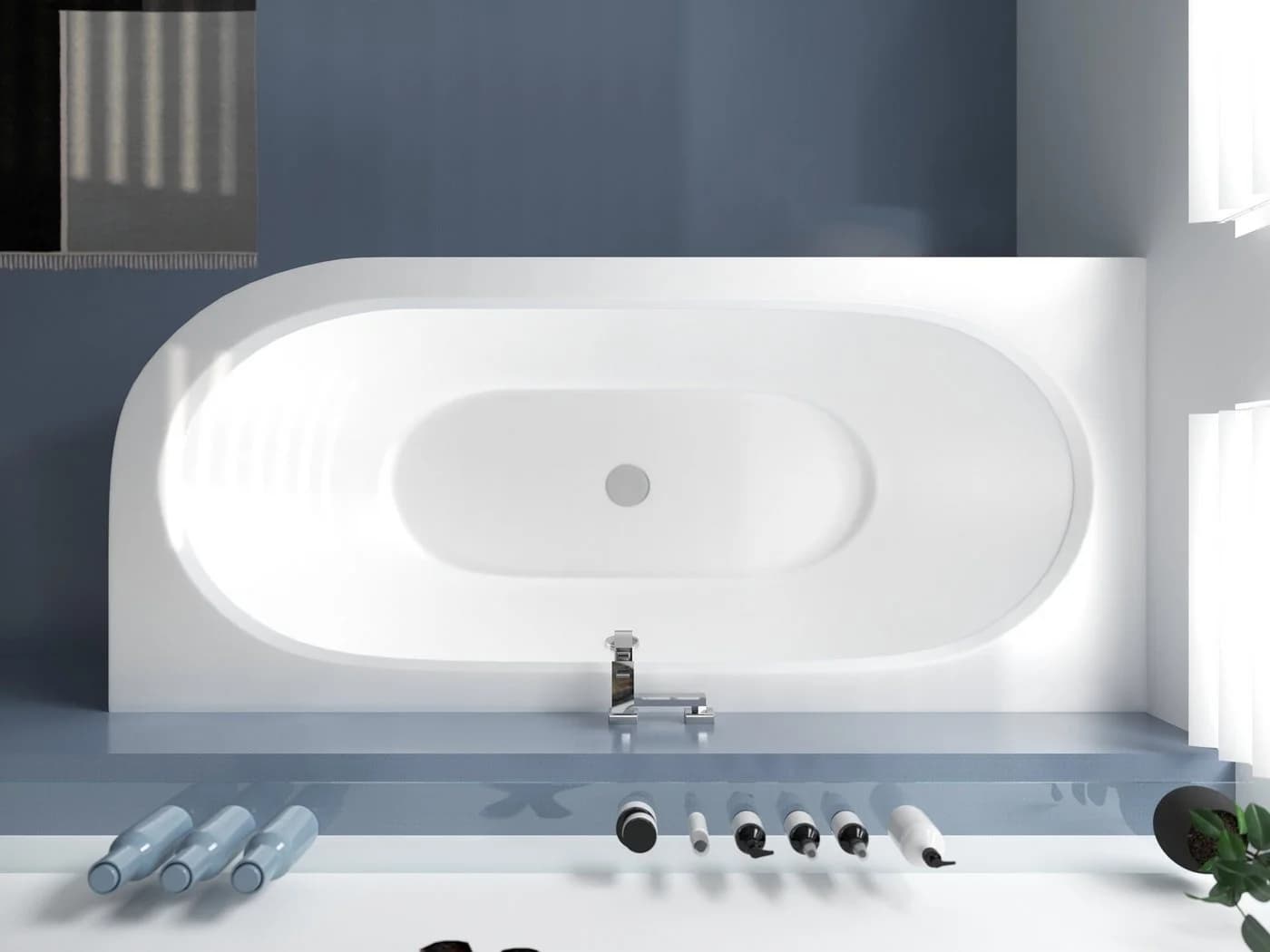 KOLMAN Eckbadewanne Avita 180x80 Acryl Weiß mit Ablaufgarnitur & Füße GRATIS - Bild 5