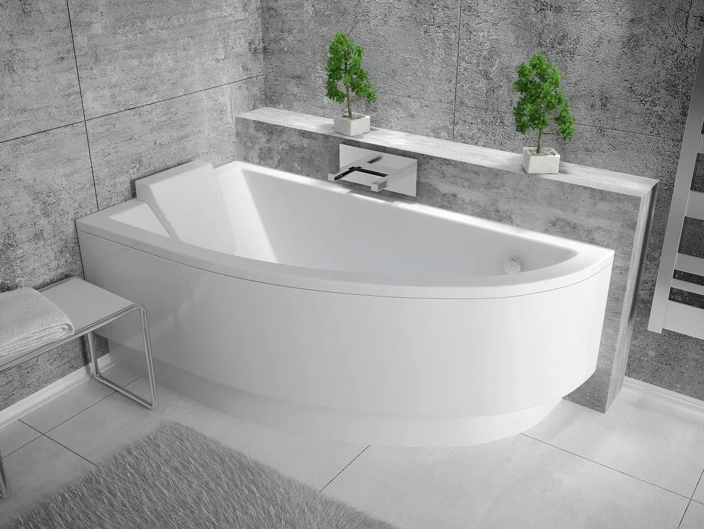 KOLMAN Eckbadewanne Praktika 140x70 Weiß Acryl - Bild 2