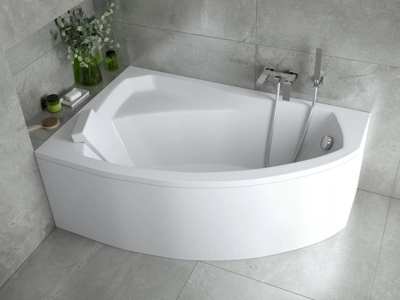 KOLMAN Eckbadewanne Rima 130x85 Acryl Weiß - Bild 2