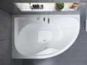 KOLMAN Eckbadewanne Dora 170x110 cm Weiß Acryl mit Garnitur Bild 3