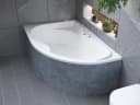 KOLMAN Eckbadewanne Dora 170x110 Acryl Weiß mit Garnitur Bild 1