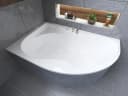 KOLMAN Eckbadewanne Dora 170x110 Acryl Weiß mit Garnitur Bild 2