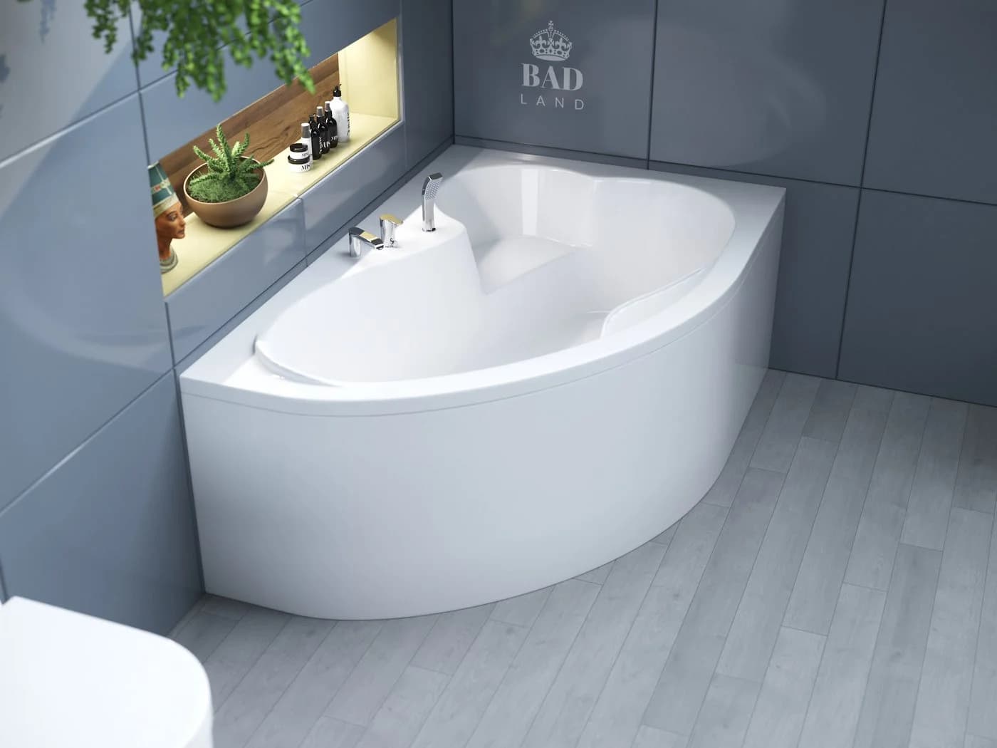 KOLMAN Eckbadewanne MEGA 160x105 Acryl