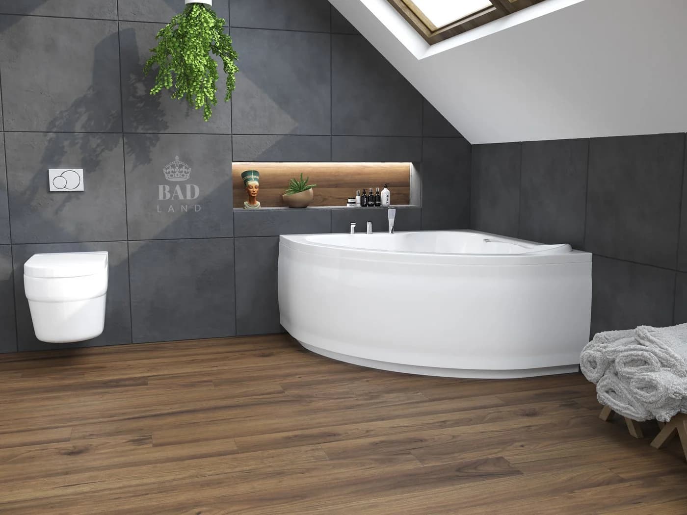 KOLMAN Eckbadewanne Standard 130x130 Acryl Weiß - Bild 3