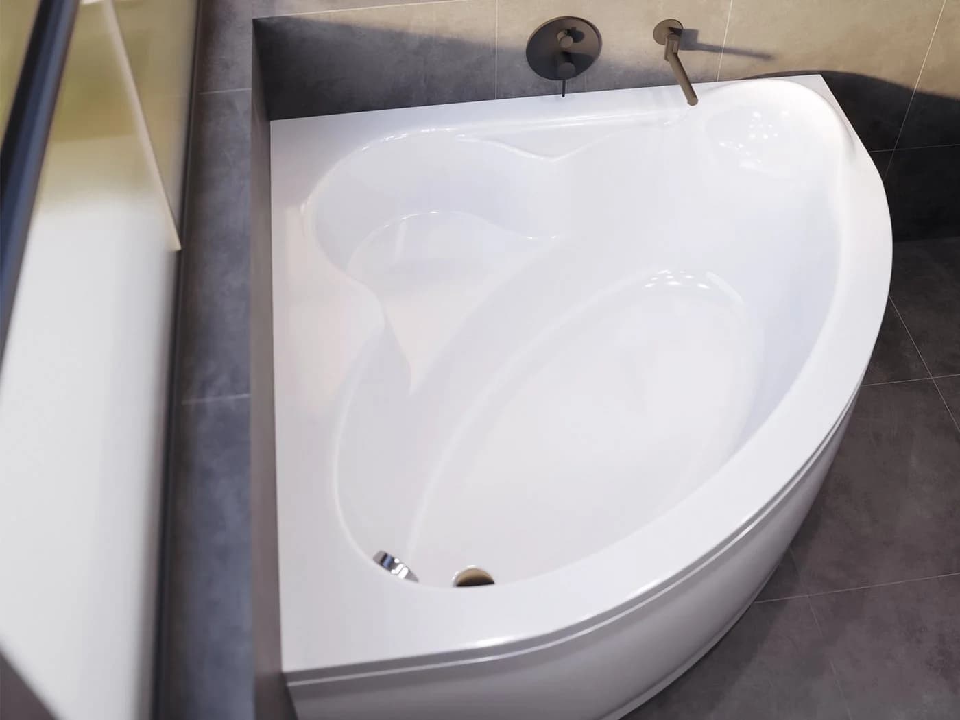KOLMAN Eckbadewanne Standard 130x130 Acryl Weiß - Bild 5