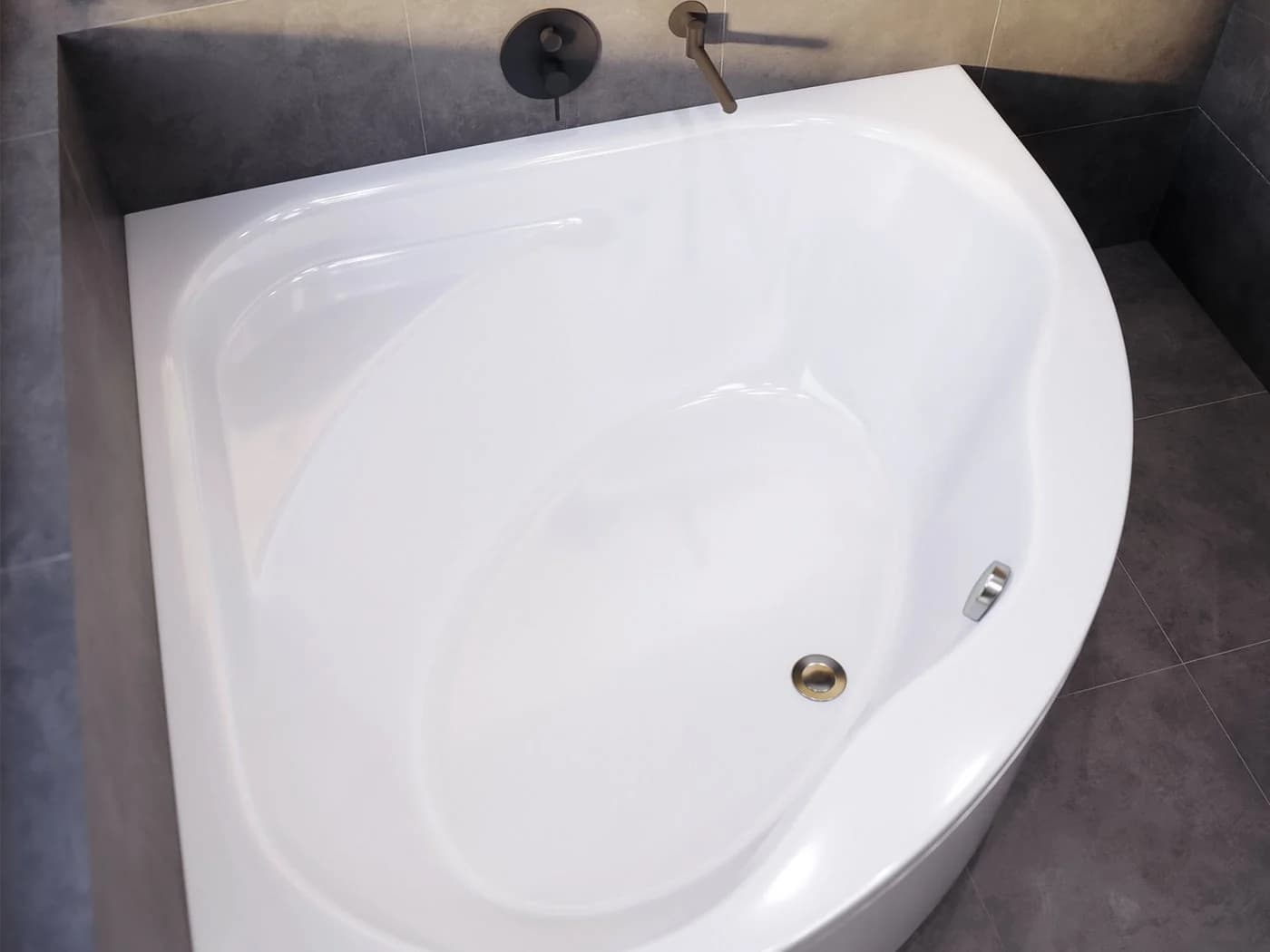 KOLMAN Eckbadewanne STANDARD 150x150 Acryl Weiß - Bild 5