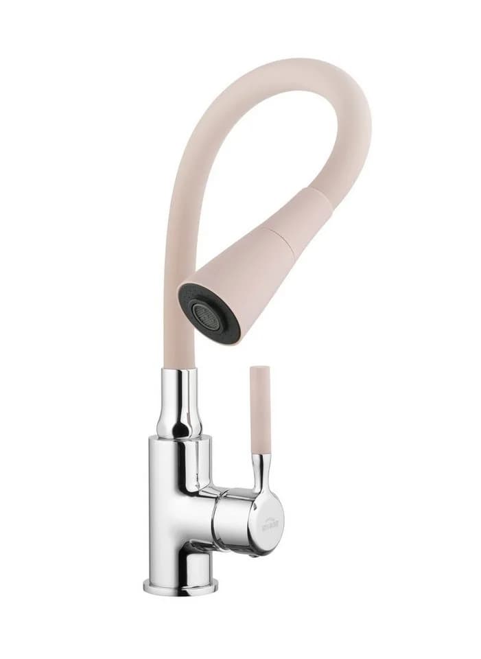 Moderne, elegante Küchenarmatur in Beige