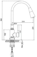 Moderne, elegante Küchenarmatur in Beige Bild 3