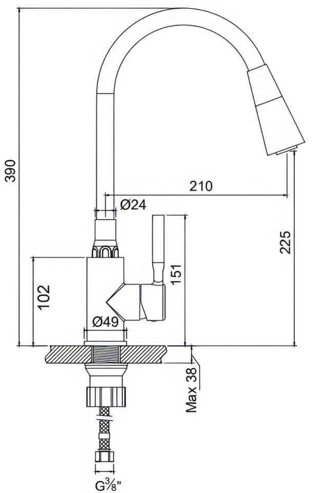 Moderne, elegante Küchenarmatur in Beige - Bild 3