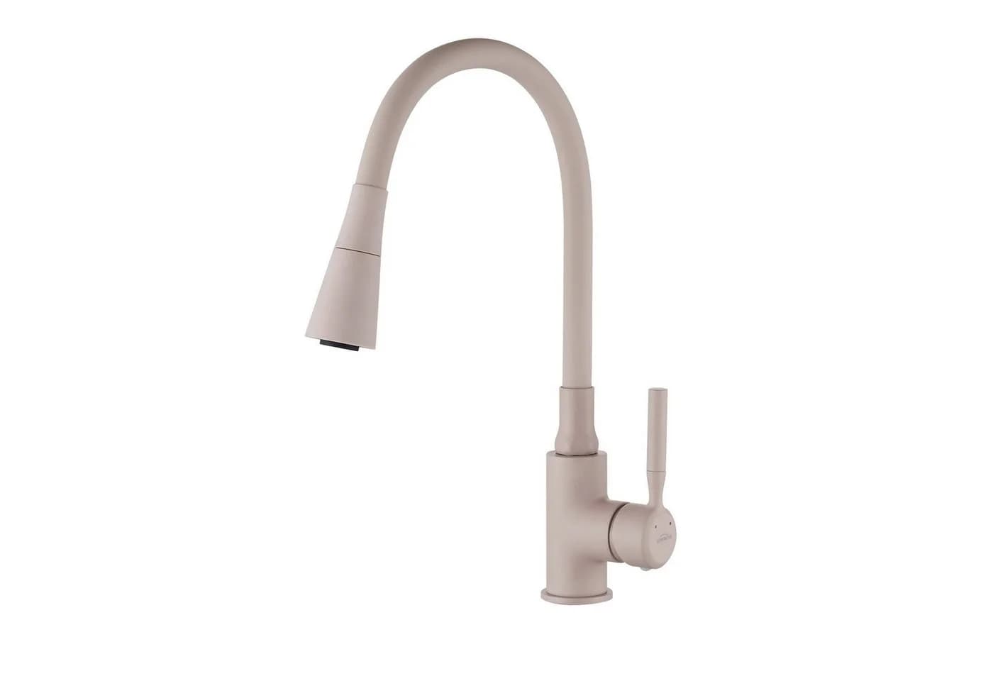 KOLMAN Küchenarmatur POGO PLUS Mischbatterie mit flexiblem Auslauf Beige - Bild 2