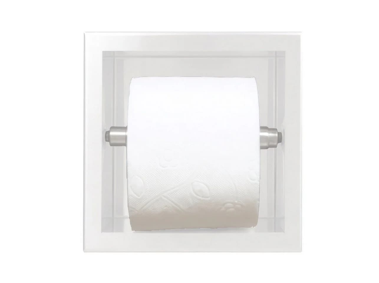 KOLMAN Toilettenpapierhalter WALL BOX PAPER 1 Unterputz Wandnische Weiß - Bild 2