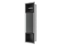 KOLMAN Toilettenpapierhalter WALL BOX PAPER 2 Schwarz Unterputz Wandnische Bild 1