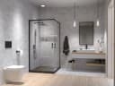 KOLMAN Eckdusche HELA Schwarz 80x80 cm Bild 1