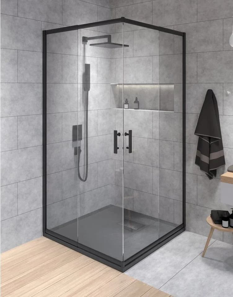 KOLMAN Eckdusche HELA Schwarz 80x80 cm - Bild 3