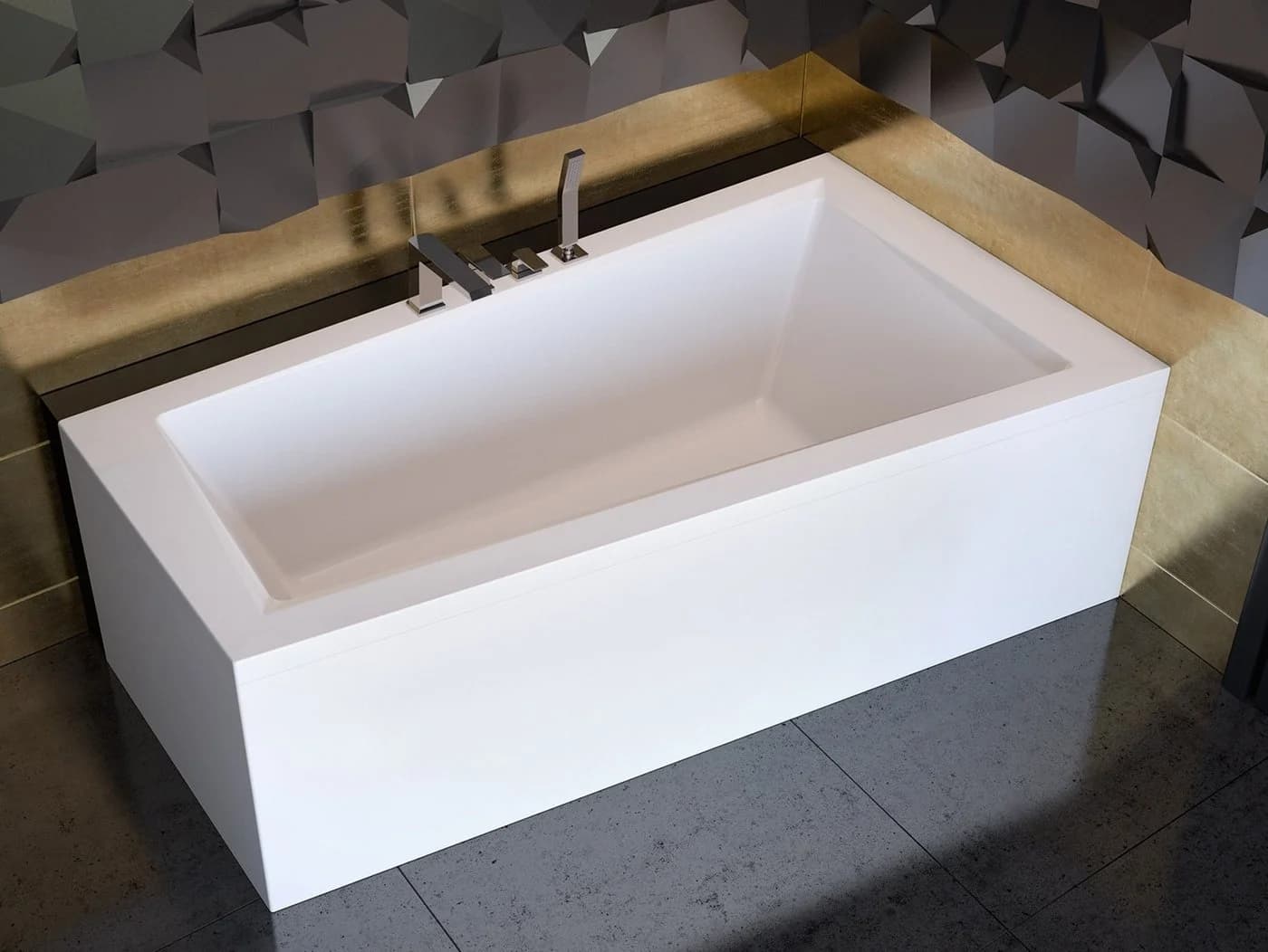 KOLMAN Badewanne Rechteck INTIMA 150x85 cm Weiß mit 2 Kopfstützen - Bild 5