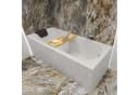 KOLMAN Badewanne SHEA Rechteck Acryl 140x70 cm + Kopfstütze Weiß Bild 2