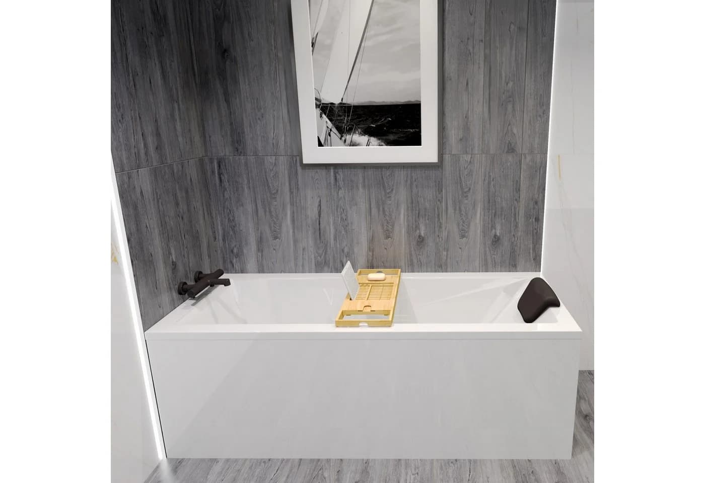 KOLMAN Badewanne MODERN Rechteck Acryl mit Schürze und Kopfstütze - Bild 2