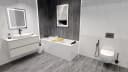 KOLMAN Badewanne MODERN Rechteck Acryl mit Schürze und Kopfstütze Bild 4