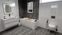KOLMAN Badewanne MODERN 120x70 Acryl mit Schürze, Bambus-Ablage & Kopfstütze Bild 4