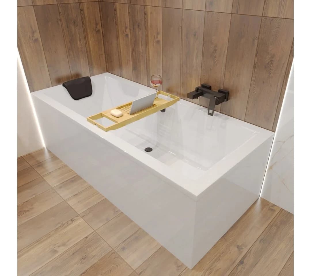 KOLMAN Badewanne QUADRO 155x70 Acryl mit Schürze & Kopfstütze - Bild 2