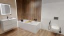 KOLMAN Badewanne QUADRO 155x70 Acryl mit Schürze & Kopfstütze Bild 5