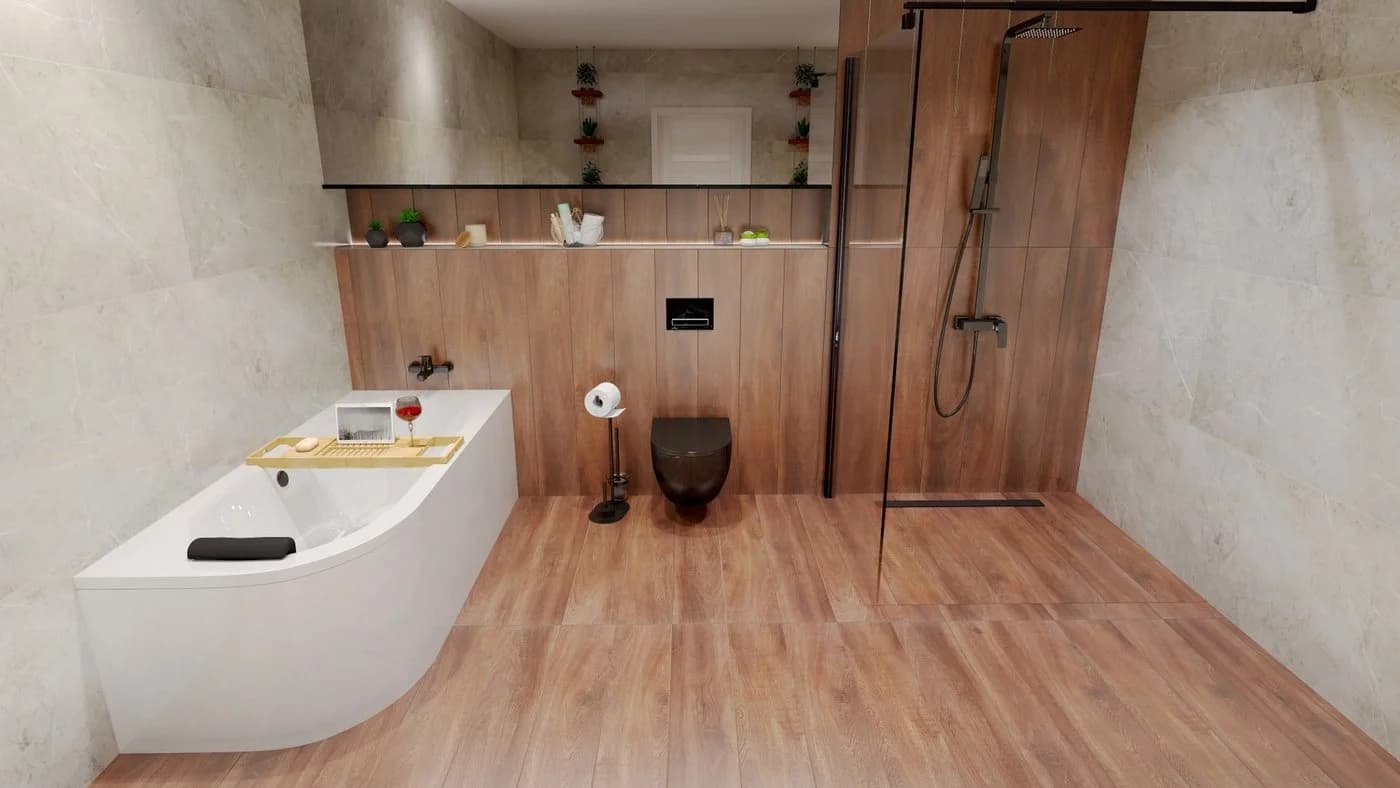 KOLMAN AVITA Eckbadewanne 160x75 Weiß mit Acrylschürze und Kopfstütze - Bild 4