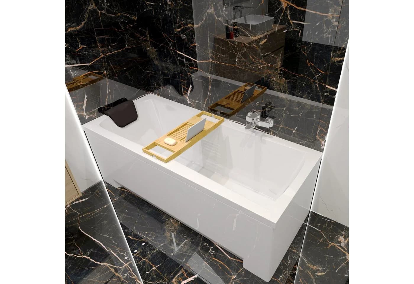 KOLMAN Acryl-Badewanne OPTIMAZ mit Wannenträger & Kopfstütze - Bild 2