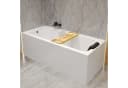 KOLMAN Badewanne Rechteck TALIA 100x70 mit Kopfstütze KODI Weiß Bild 2