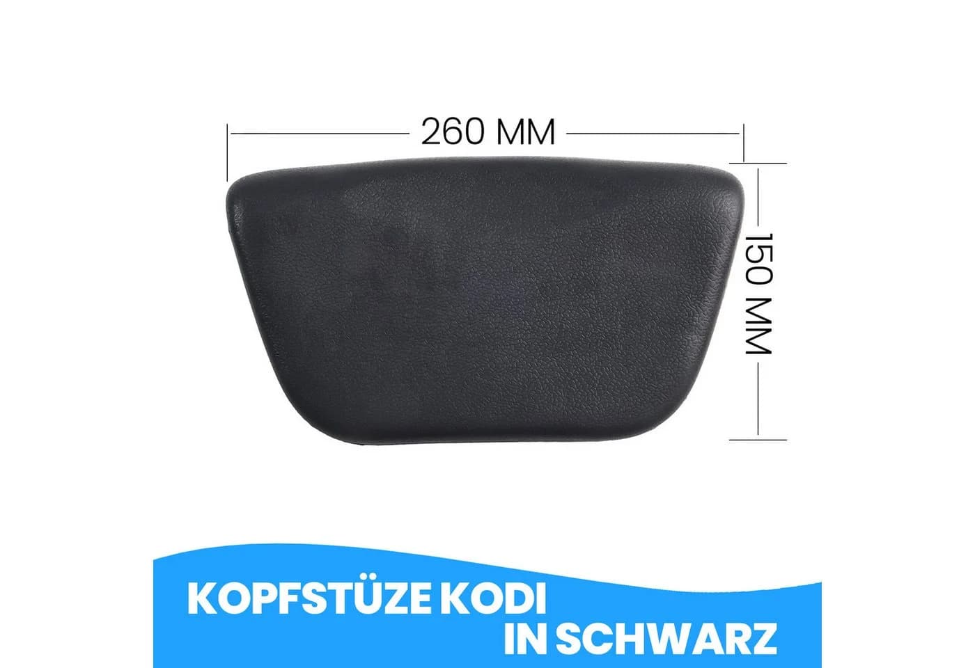 KOLMAN Badewanne Rechteck TALIA 100x70 mit Kopfstütze KODI Weiß - Bild 5