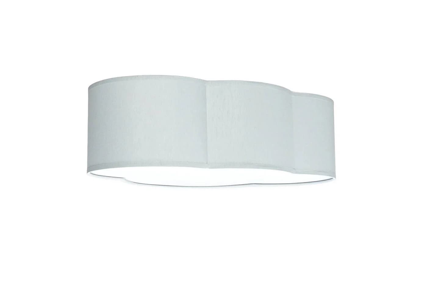 Licht-Erlebnisse Wolken-Deckenleuchte 41 cm breit für 2x E27 Stoff Grau Kinderzimmerleuchte - Bild 3