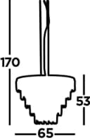 Walker Kronleuchter 9-flammig E14 65cm Chrom Rauchgrau Bernstein Bild 5