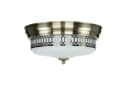 Licht-Erlebnisse Deckenleuchte BROOKS 2-flammig E27 Messing Antik Weiß IP44 Bild 4