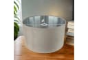 Licht-Erlebnisse Lampenschirm GIRONA Taupe Silber gebürstet Ø 38 cm Stoff Modern Flur Bild 1