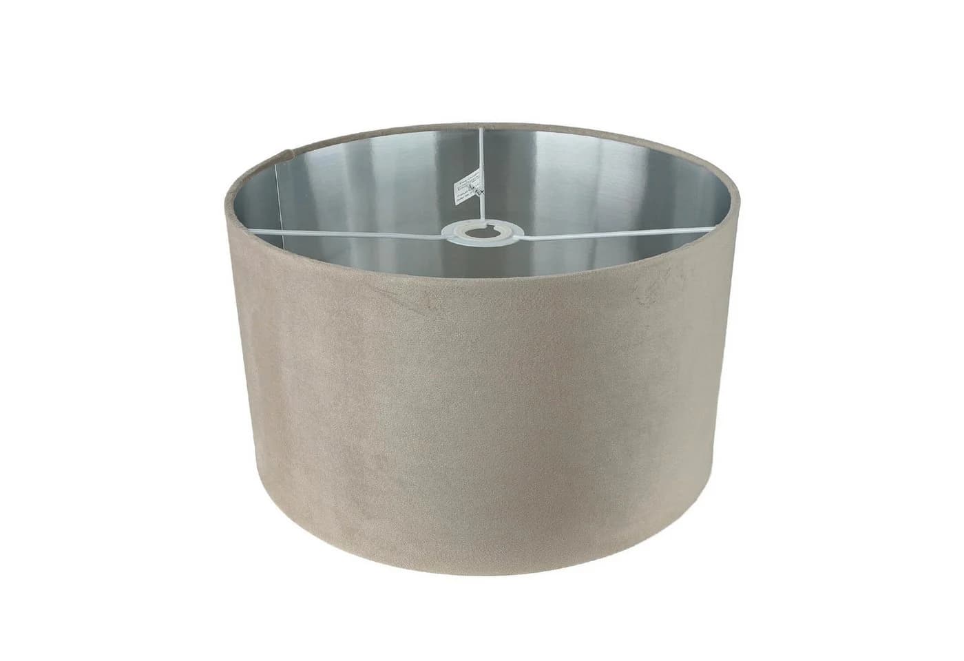 Licht-Erlebnisse Lampenschirm GIRONA Taupe Silber gebürstet Ø 38 cm Stoff Modern Flur - Bild 2