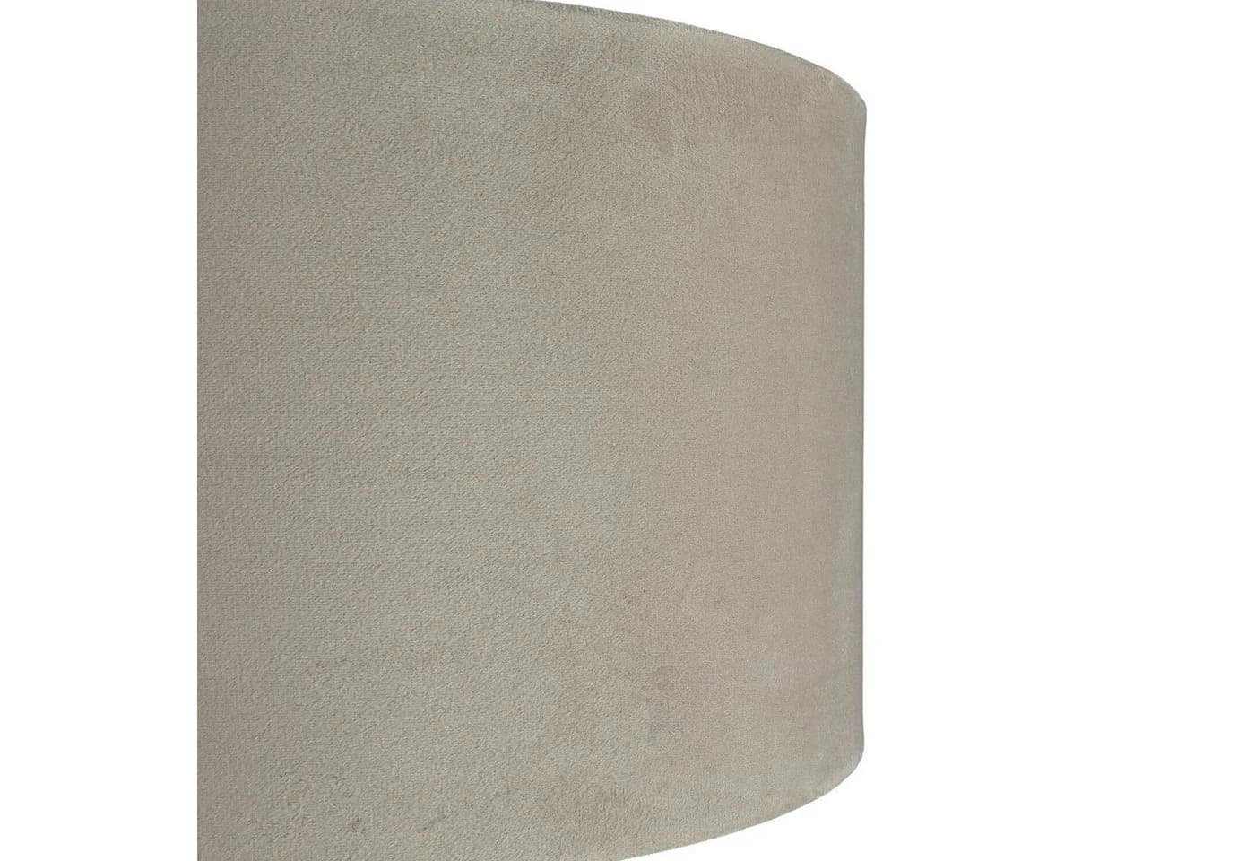 Licht-Erlebnisse Lampenschirm GIRONA Taupe Silber gebürstet Ø 38 cm Stoff Modern Flur - Bild 5