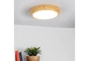 Licht-Erlebnisse Deckenleuchte LARA LED Weiß Holzoptik Bild 1