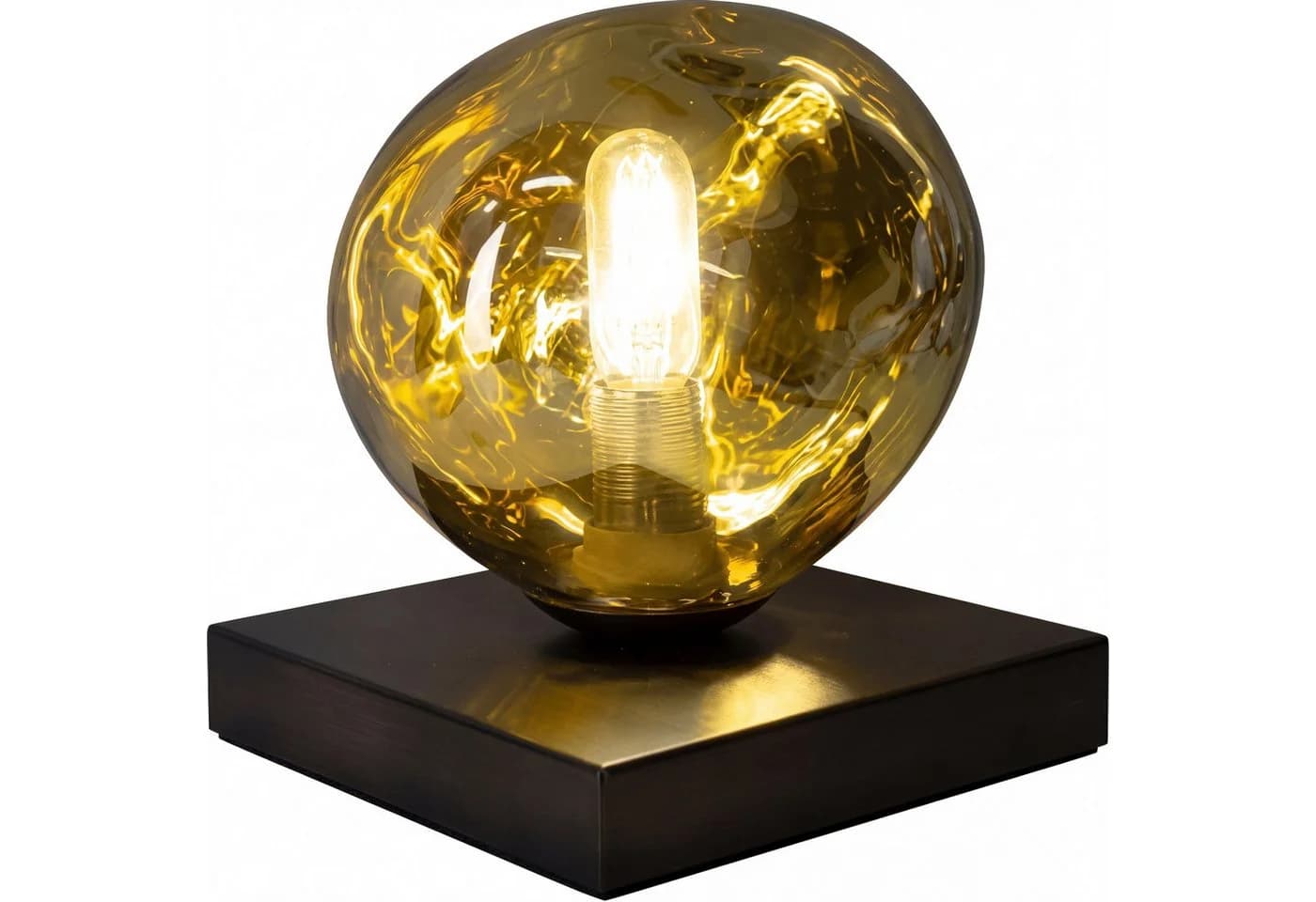 Licht-Erlebnisse Tischleuchte CLONLINA Gelb Schwarz E14 - Bild 2