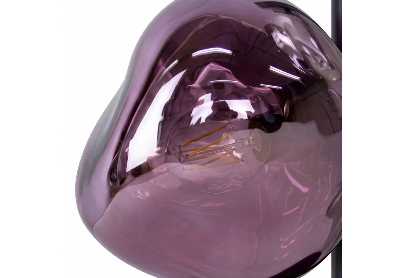 Licht-Erlebnisse Tischleuchte CLONLINA Schwarz/Weiß/Lila Glas Metall - Bild 5
