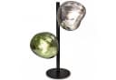 Licht-Erlebnisse Tischleuchte CLONLINA Schwarz/Weiß/Grün Glas Metall E14 Bild 2