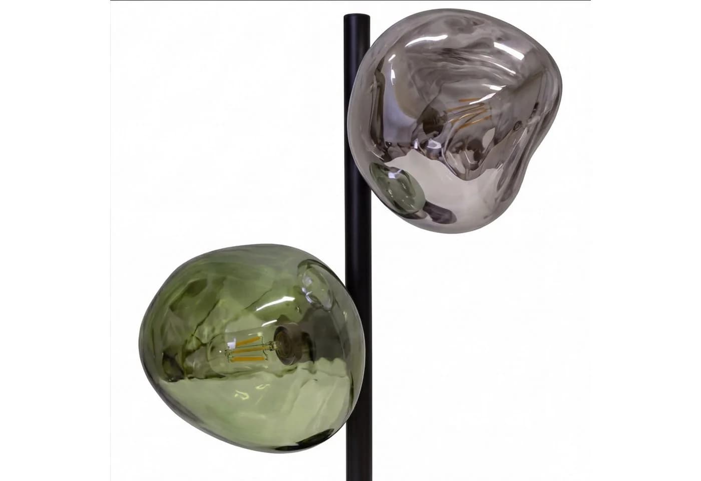 Licht-Erlebnisse Tischleuchte CLONLINA Schwarz/Weiß/Grün Glas Metall E14 - Bild 3
