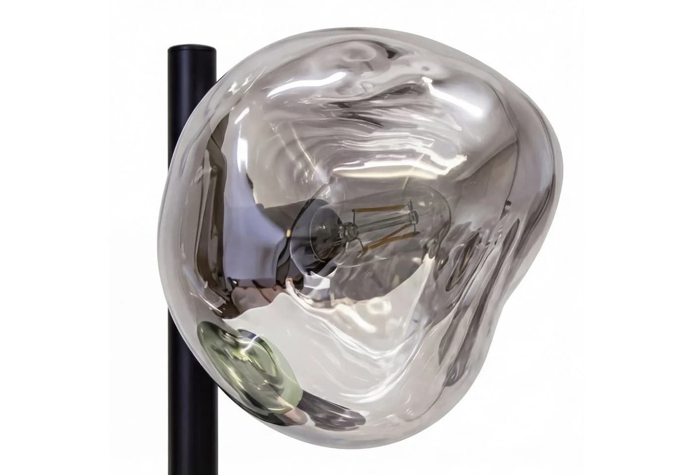 Licht-Erlebnisse Tischleuchte CLONLINA Schwarz/Weiß/Grün Glas Metall E14 - Bild 4