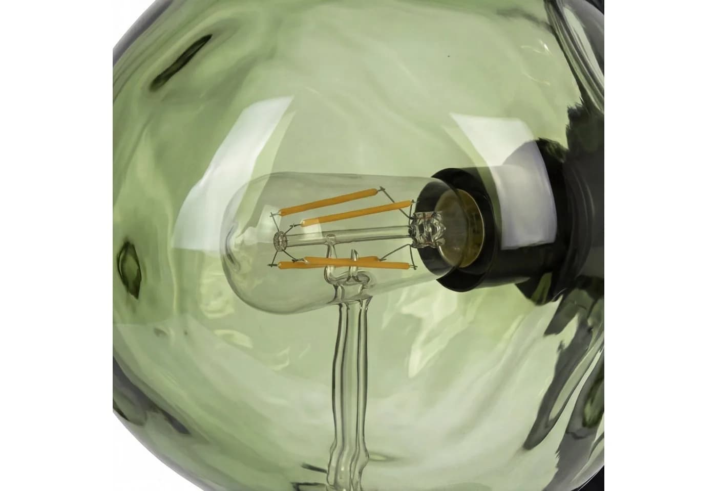 Licht-Erlebnisse Tischleuchte CLONLINA Schwarz/Weiß/Grün Glas Metall E14 - Bild 5