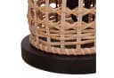 Licht-Erlebnisse Stehlampe LAUKIRCH Schwarz Metall Rattan E27 2-flammig Bild 5