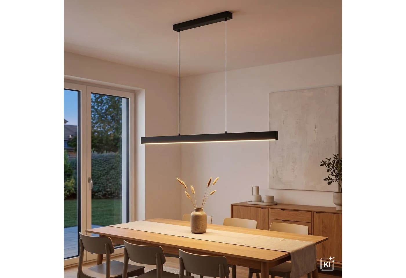 Licht-Erlebnisse Pendelleuchte RADLIN LED Schwarz Modern - Bild 2