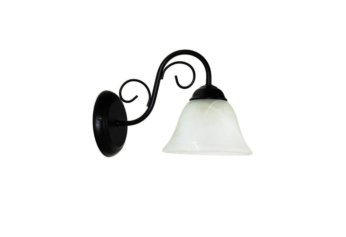 Licht-Erlebnisse Wandleuchte ATHEN: Alabaster Glas Wandlampe im Landhausstil - Bild 2
