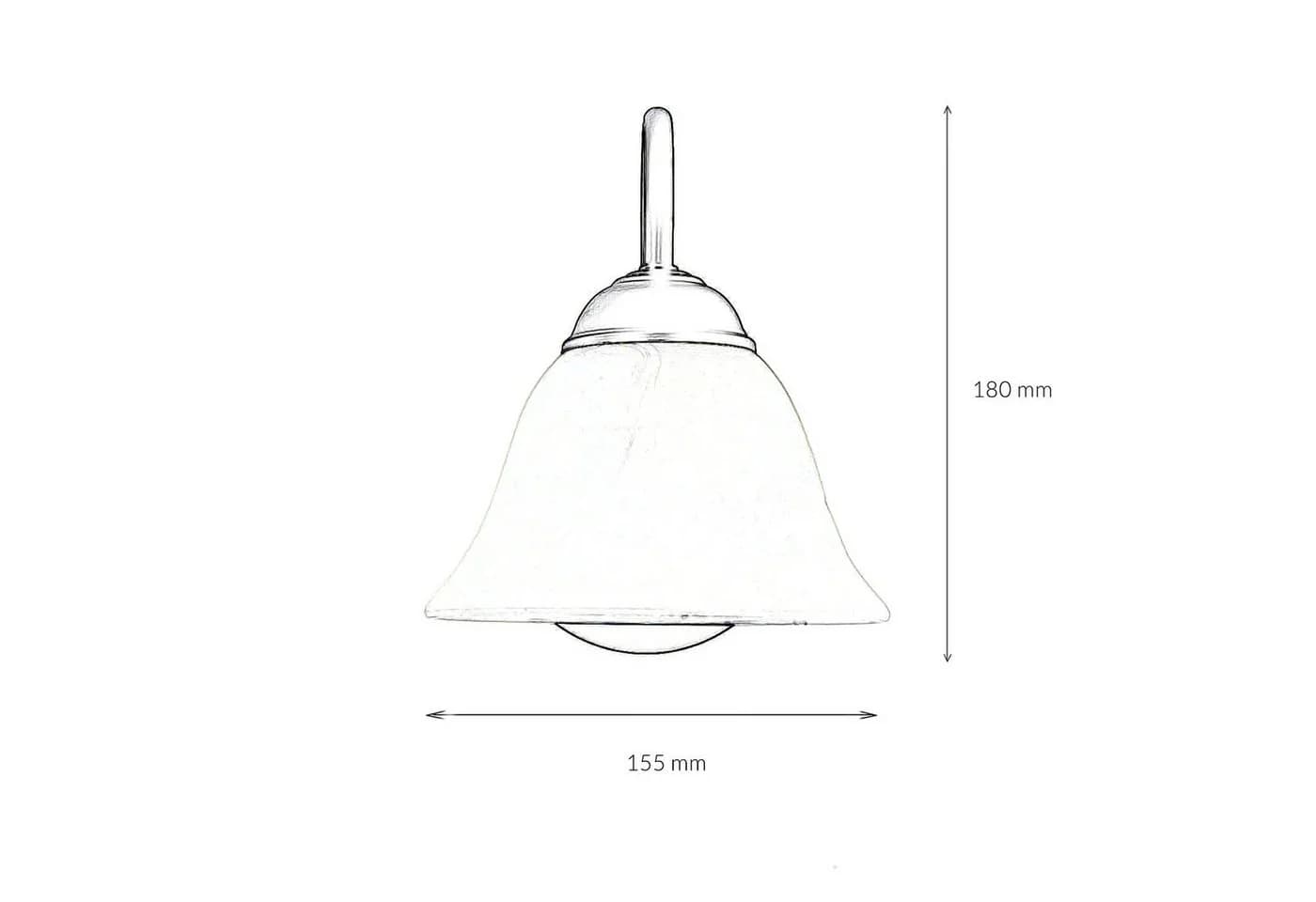 Licht-Erlebnisse Wandleuchte ATHEN: Alabaster Glas Wandlampe im Landhausstil - Bild 5