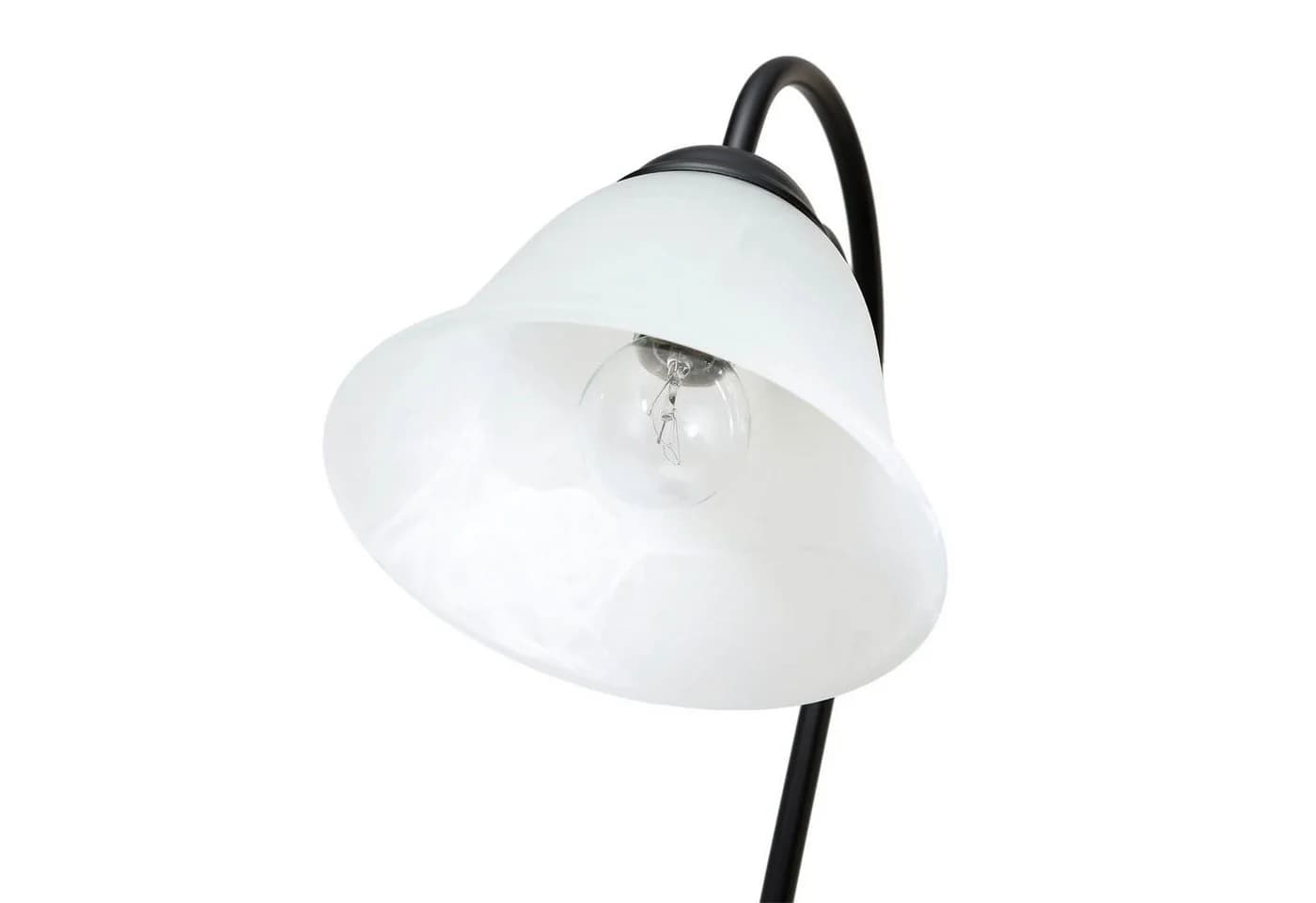 Licht-Erlebnisse Tischleuchte ATHEN Schwarz Alabasterglas Landhausstil - Bild 3