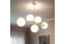Licht-Erlebnisse Deckenleuchte DEKUT Gold Weiß Glas Metall Modern Bild 1