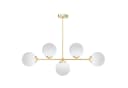 Licht-Erlebnisse Deckenleuchte DEKUT Gold Weiß Glas Metall Modern Bild 2